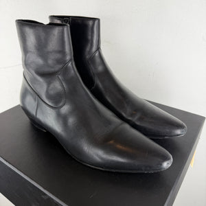 Saint Laurent Black Zipper Boots