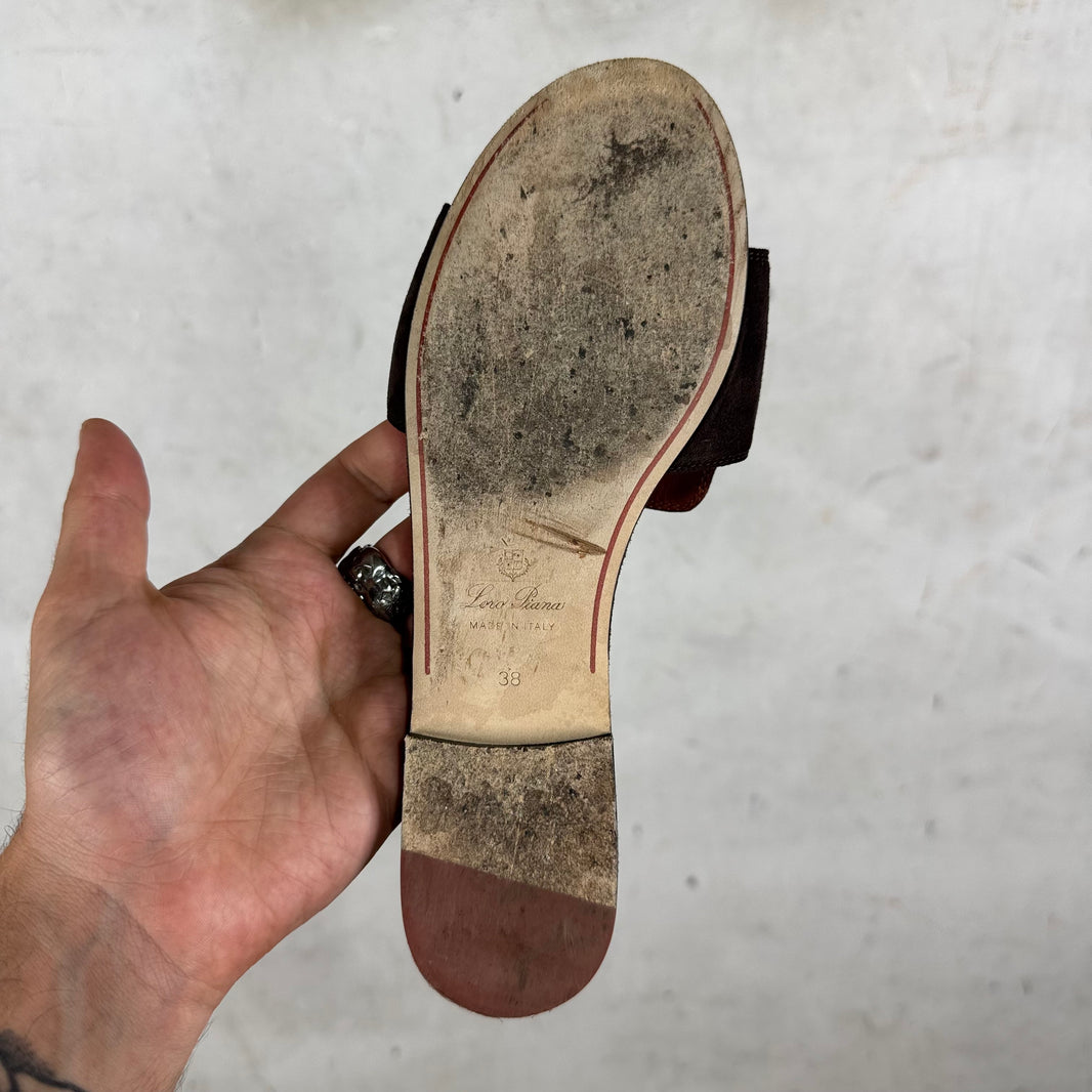 Loro Piana Suede Summer Charm Flats