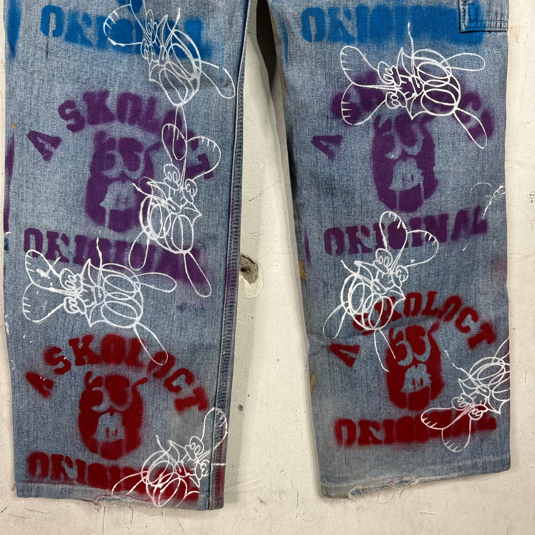 Skoloct Stencil Spraypaint Lee Jeans