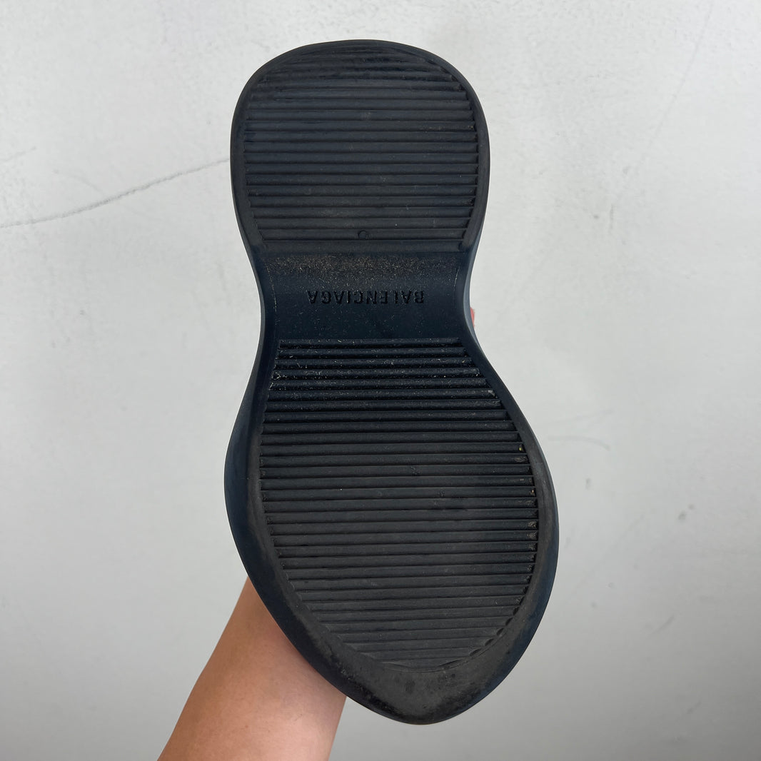 Balenciaga Black Rubber Technoclog Mules