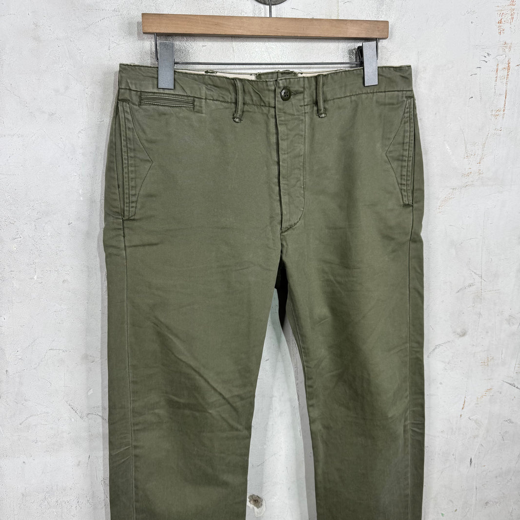 RRL Olive Military Chinos