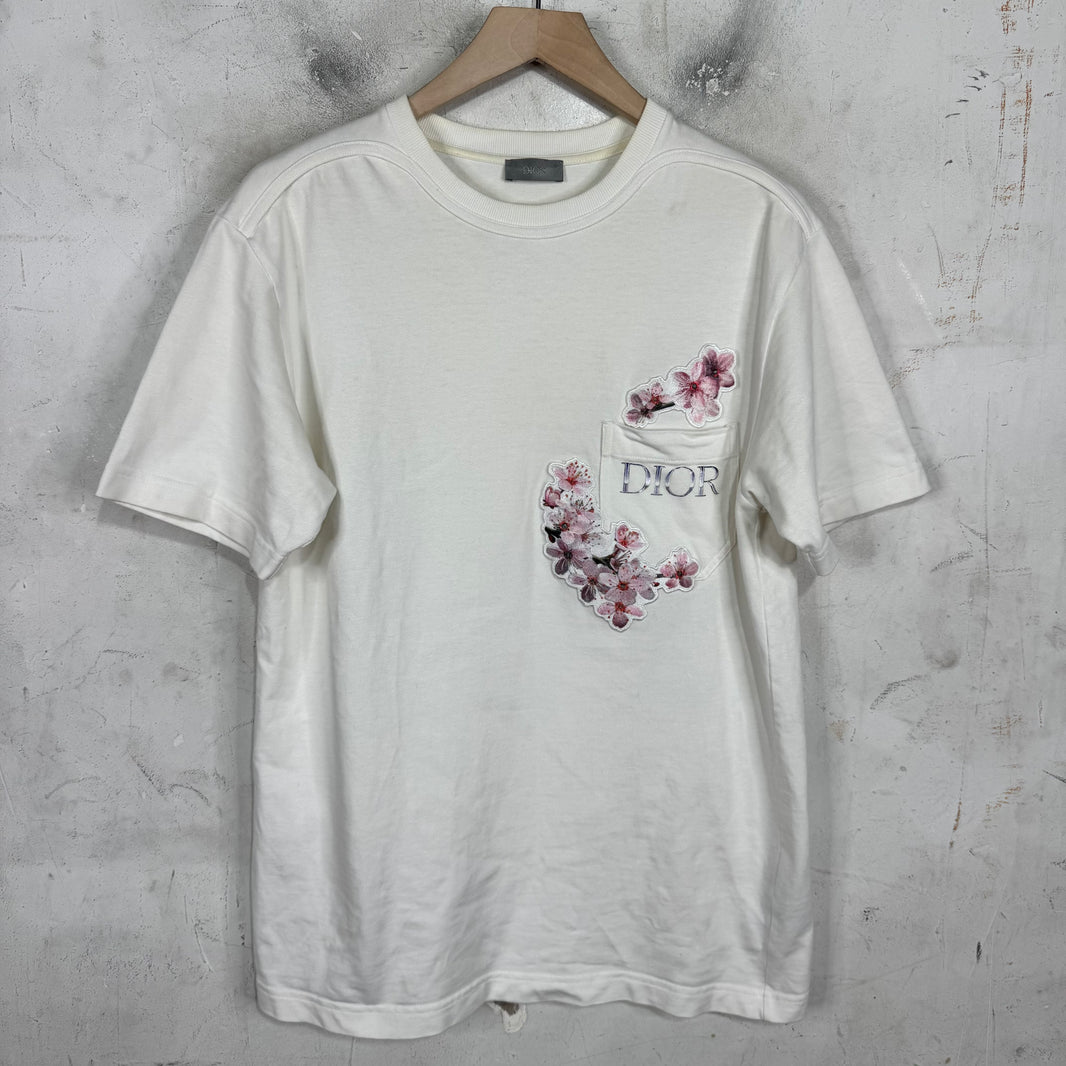 Dior Sorayama Floral Patch Pocket T-Shirt