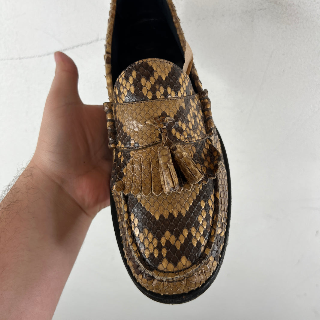Celine Snake Skin Tassel Loafers