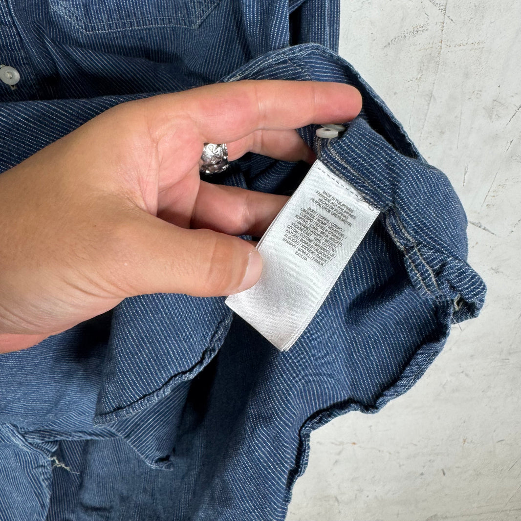 RRL Pinstriped Double Pocket LS Shirt