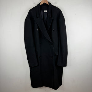 Vetements Wool Shoulder Zipper Double Breasted Trench Coat