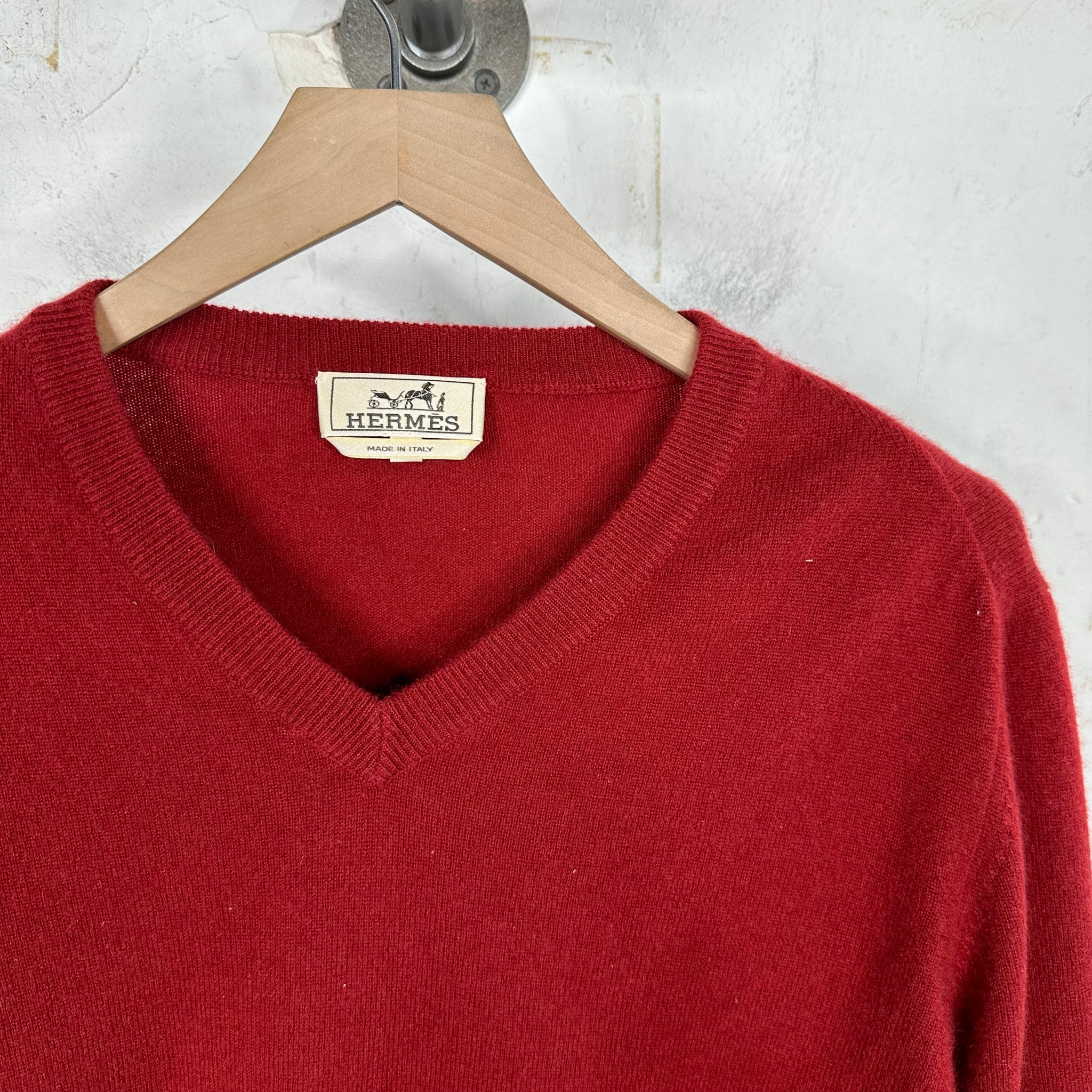 Hermes V-Neck Cashmere Sweater