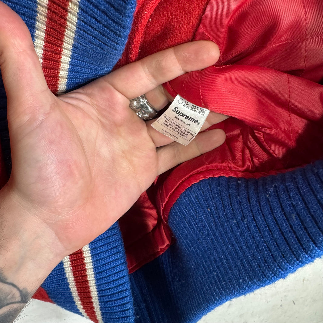 Supreme Red Tiger Varsity Jacket