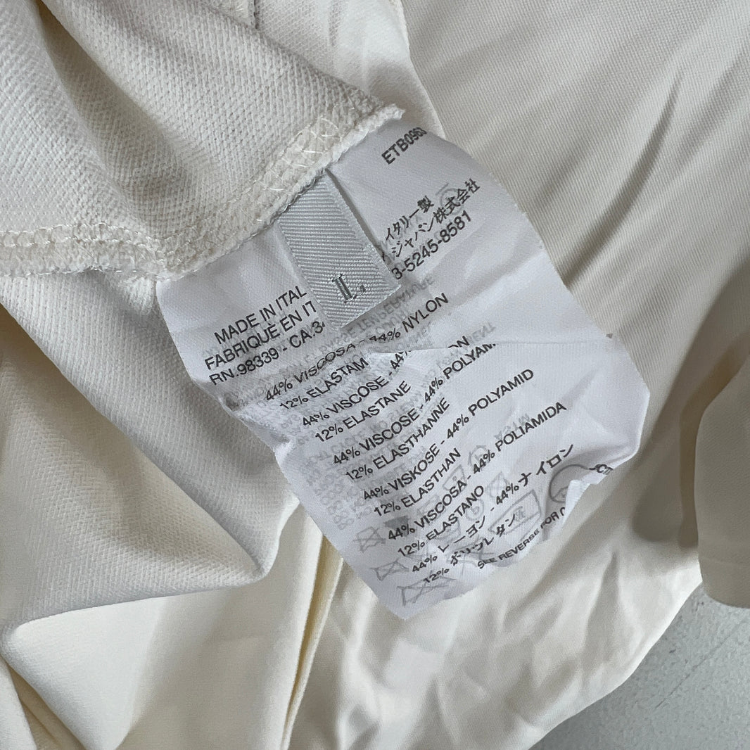 Prada White Zipper Detail T-Shirt