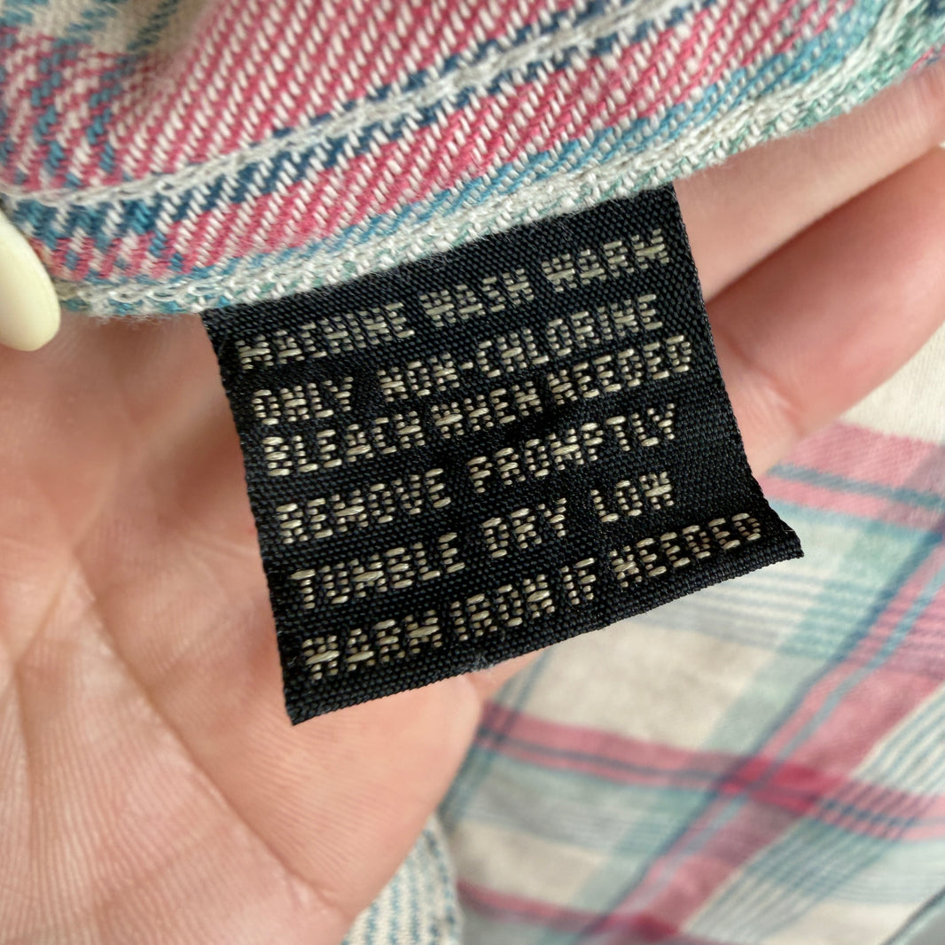 RRL Pink Western Snap Button Flannel