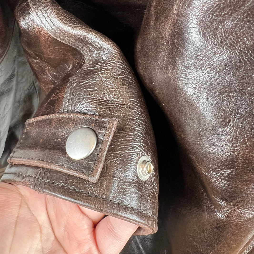 Stussy Brown Leather Garage Jacket