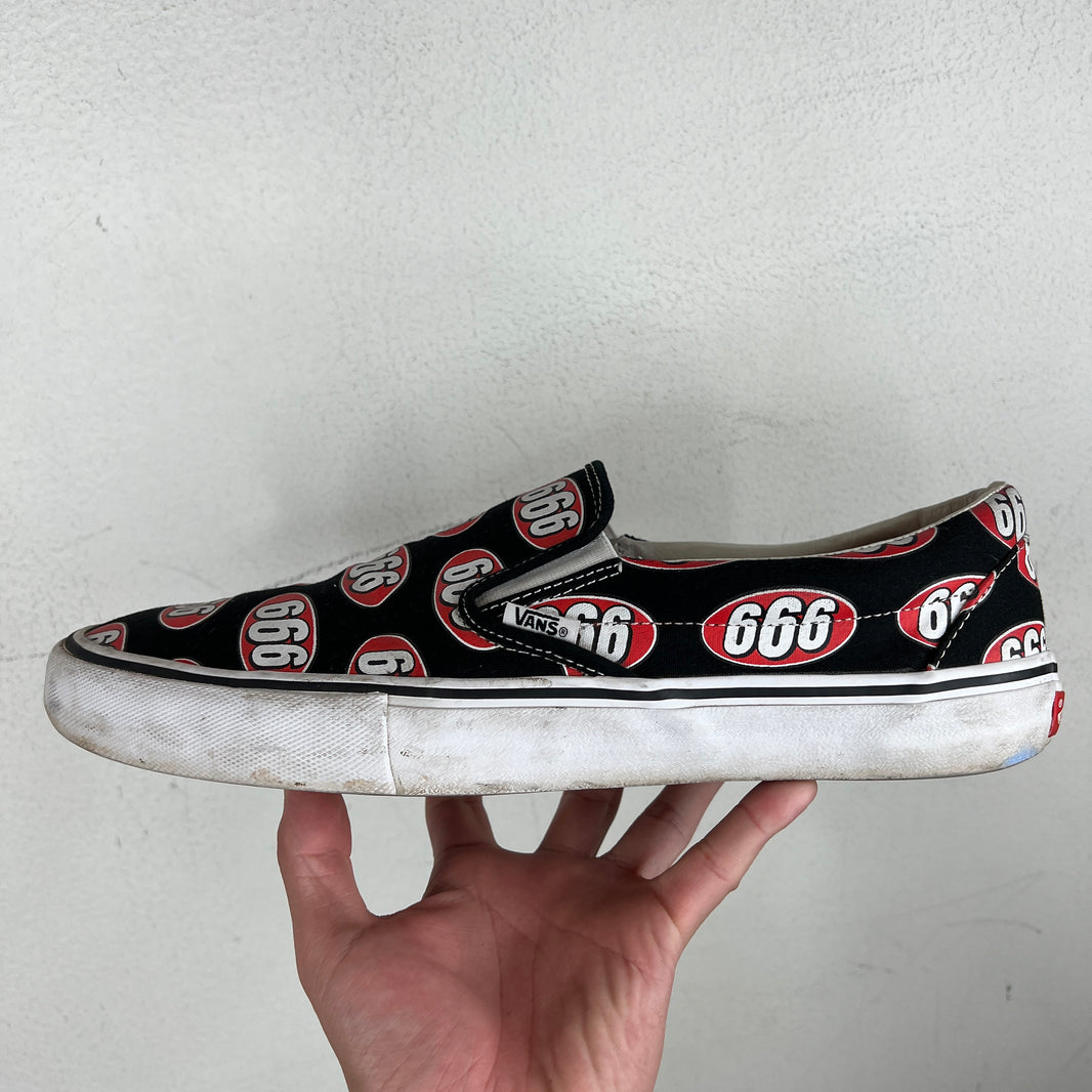 Supreme Vans Black 666 Slip On Sneakers
