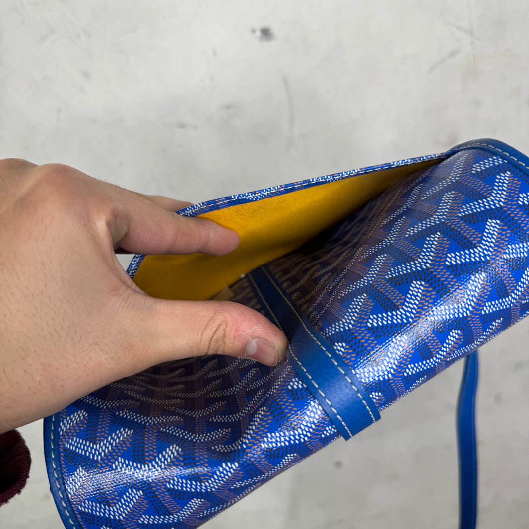 Goyard Blue Belvedere PM Messenger Bag