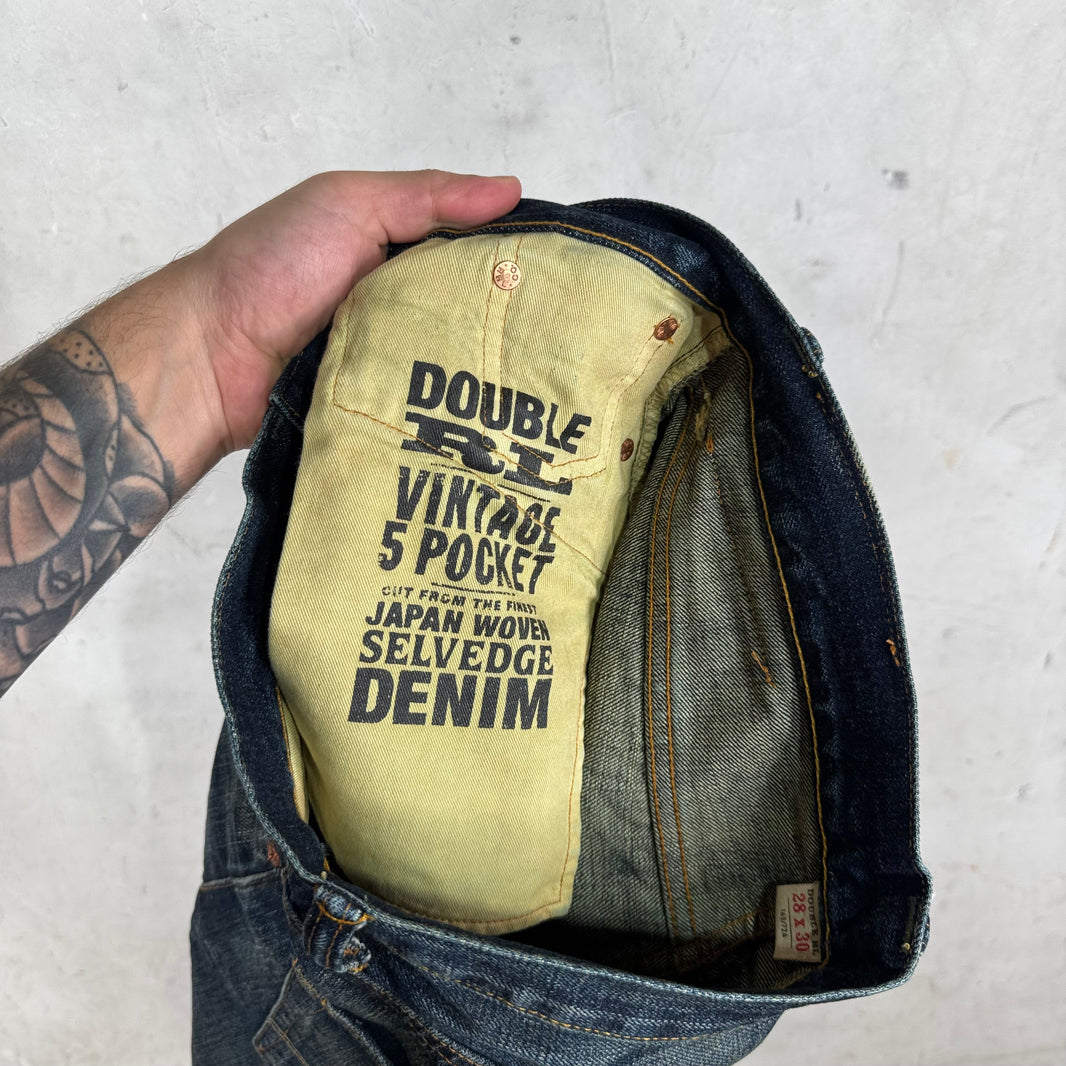 RRL Dark Wash  Whiskered Straight Jeans