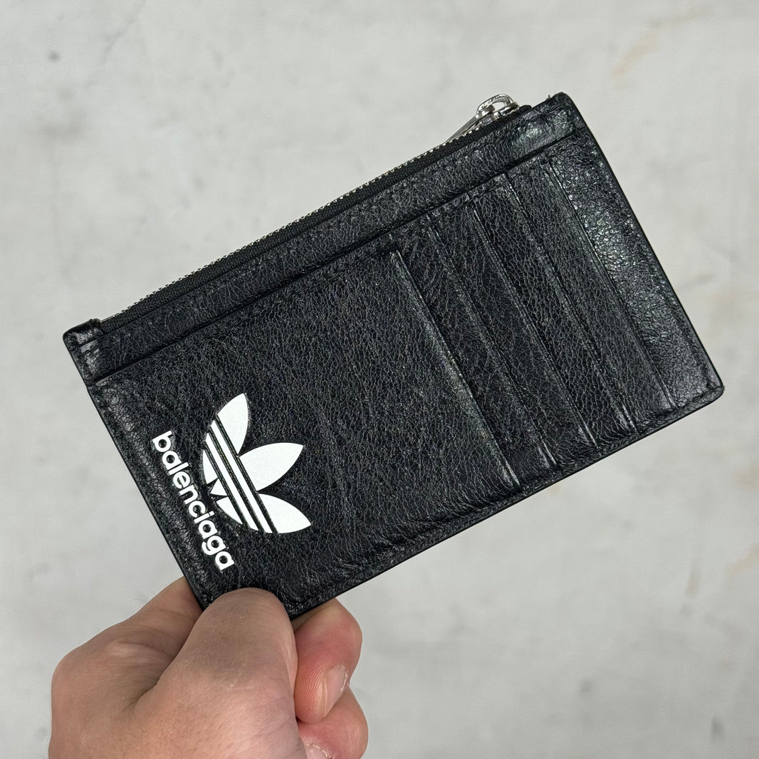 Balenciaga x Adidas Black Multi Zip Wallet