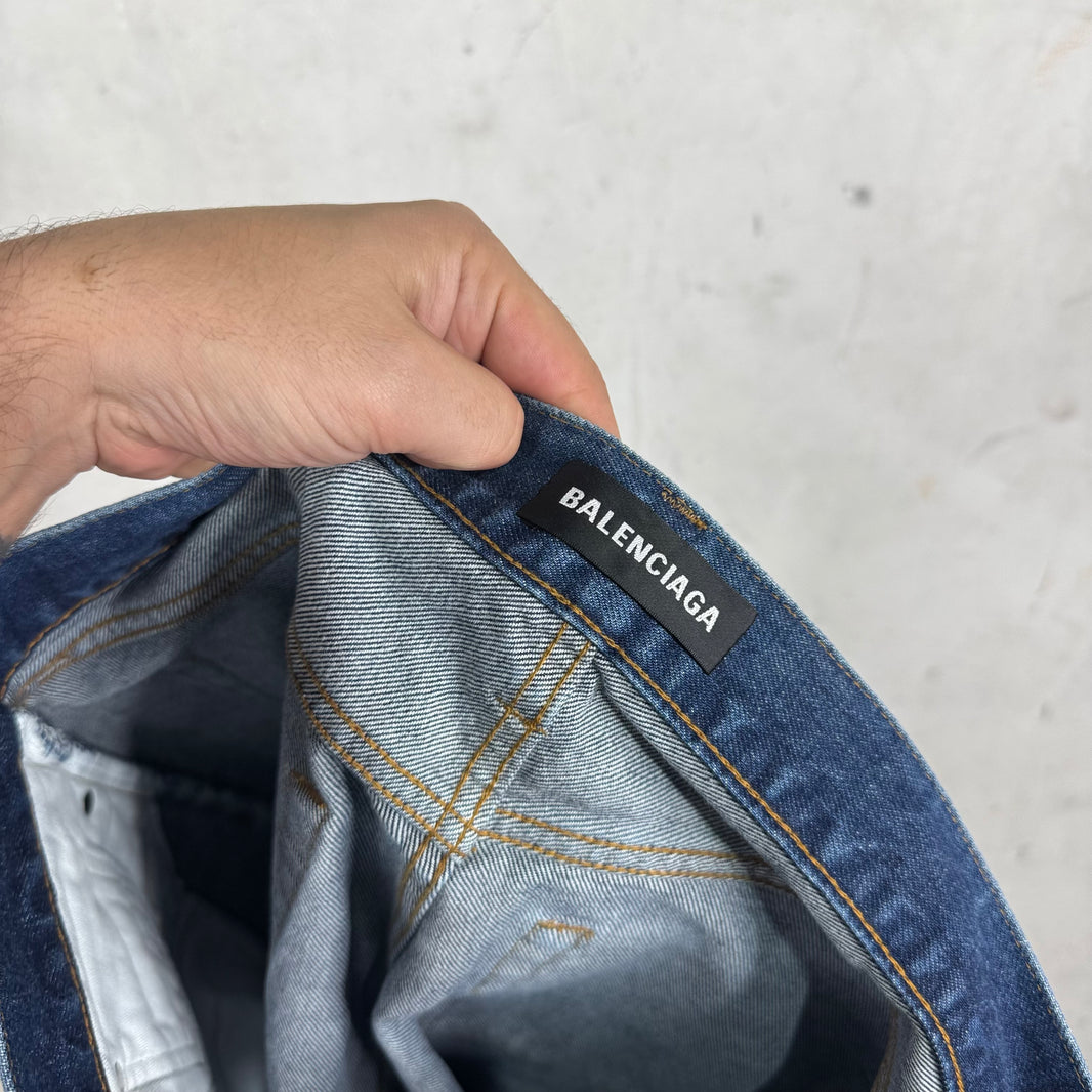 Balenciaga Blue Cutoff Jorts
