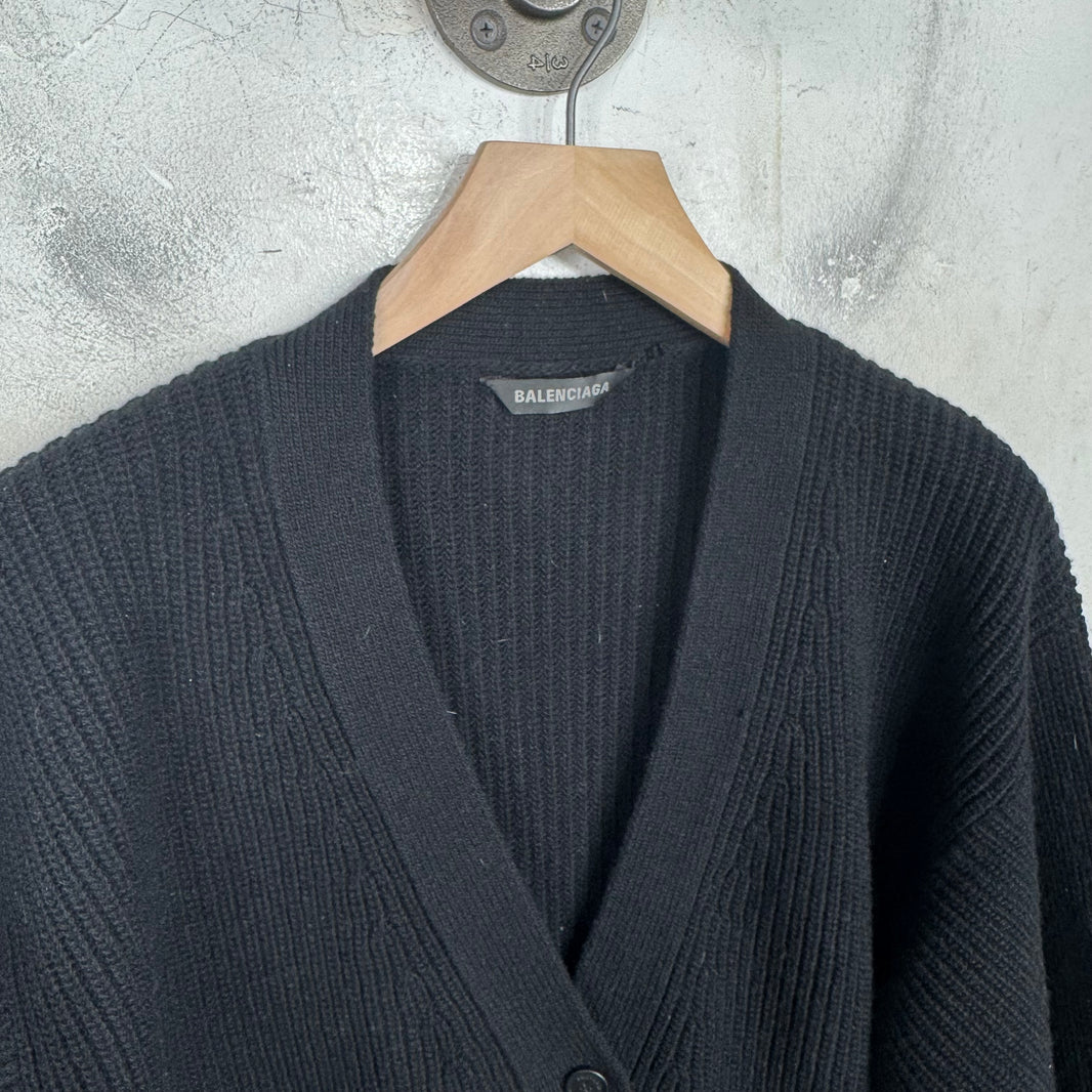 Balenciaga Black Knitted Cardigan