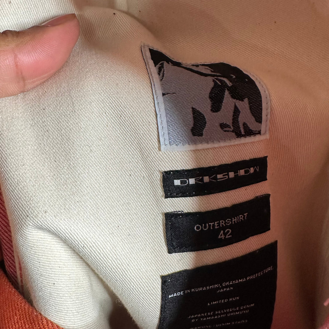 DRKSHDW Orange Denim Overshirt