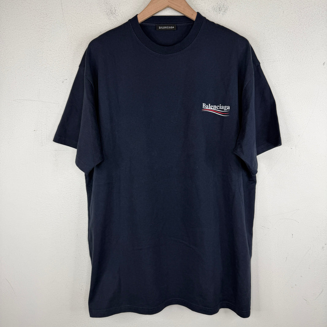 Balenciaga Navy Campaign T-Shirt