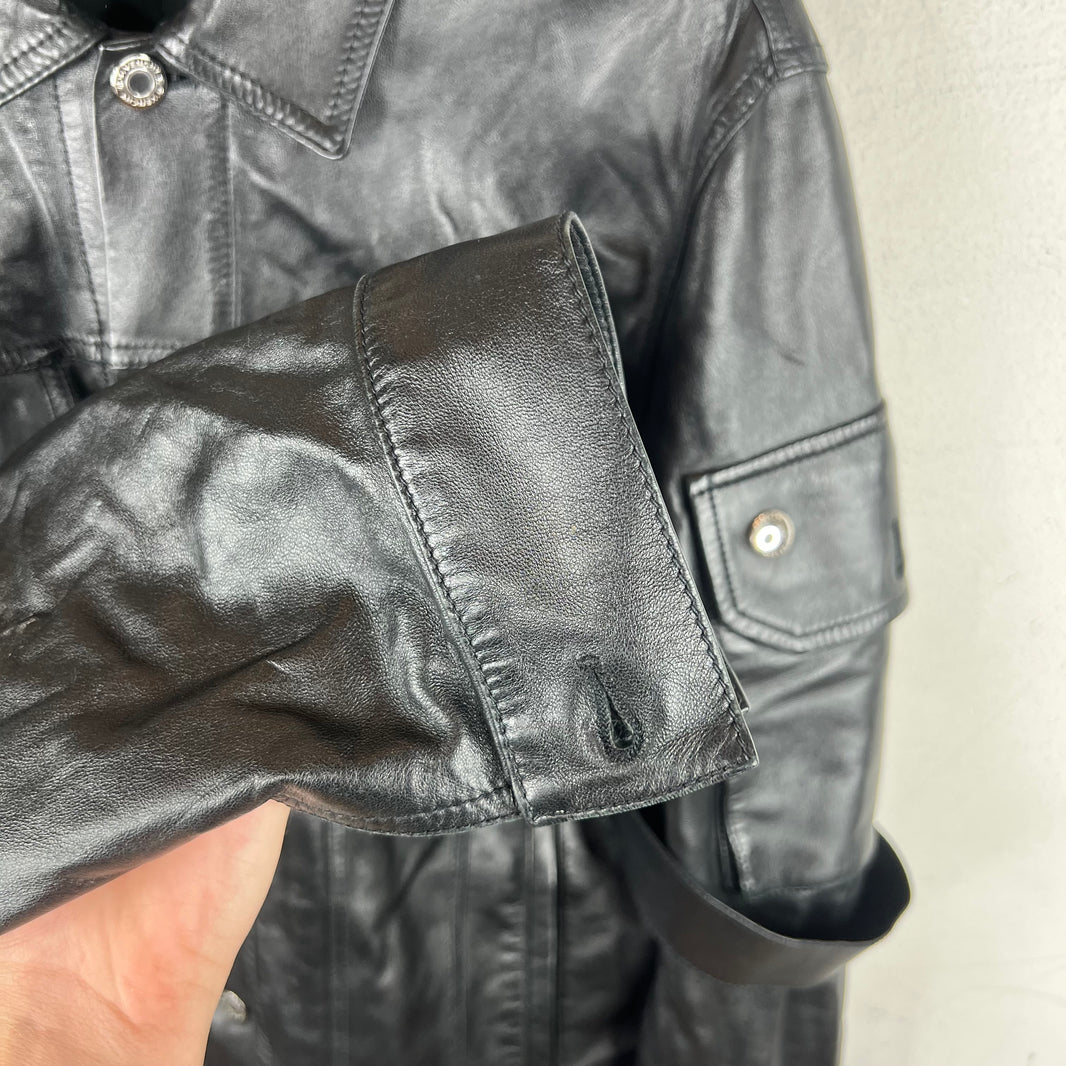 Givenchy Lambskin Strap Trucker Jacket
