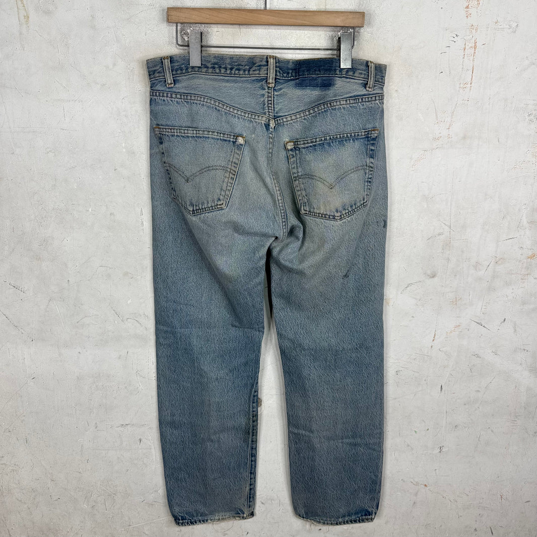Vintage Levi's 501 Light Wash Muddy Jeans