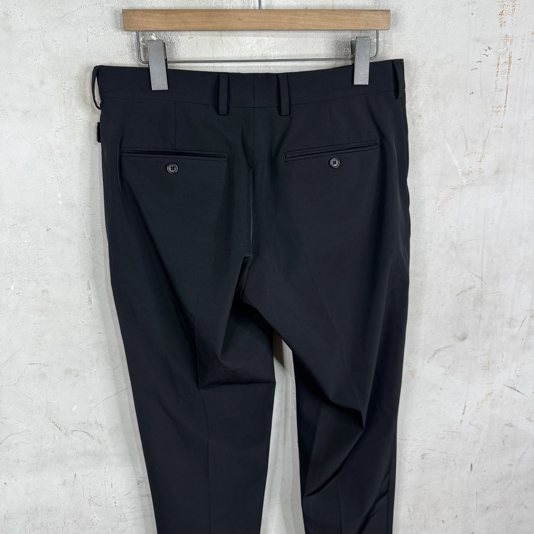 Prada Nylon Coated Zipper Trousers