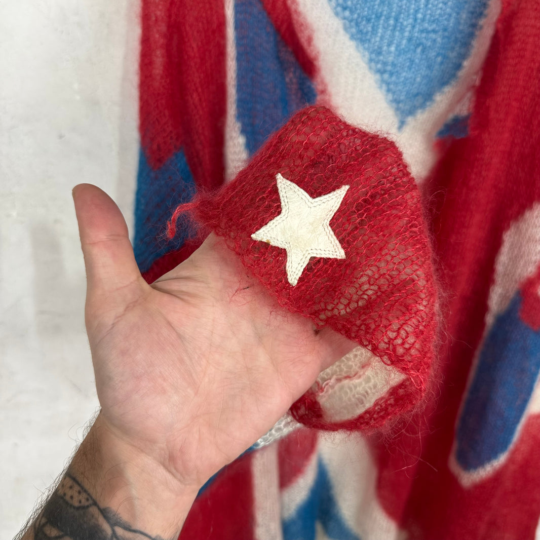 Chrome Hearts Star Patch Split Mohair Sweater