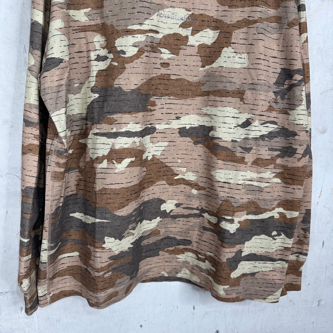 Acne Studios Camo Rhinestone Logo L/S T-Shirt