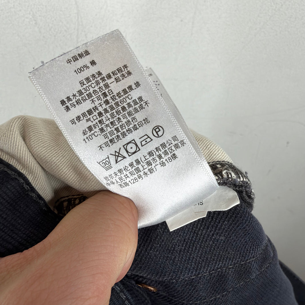 RRL Ribbed Navy Cotton Pants