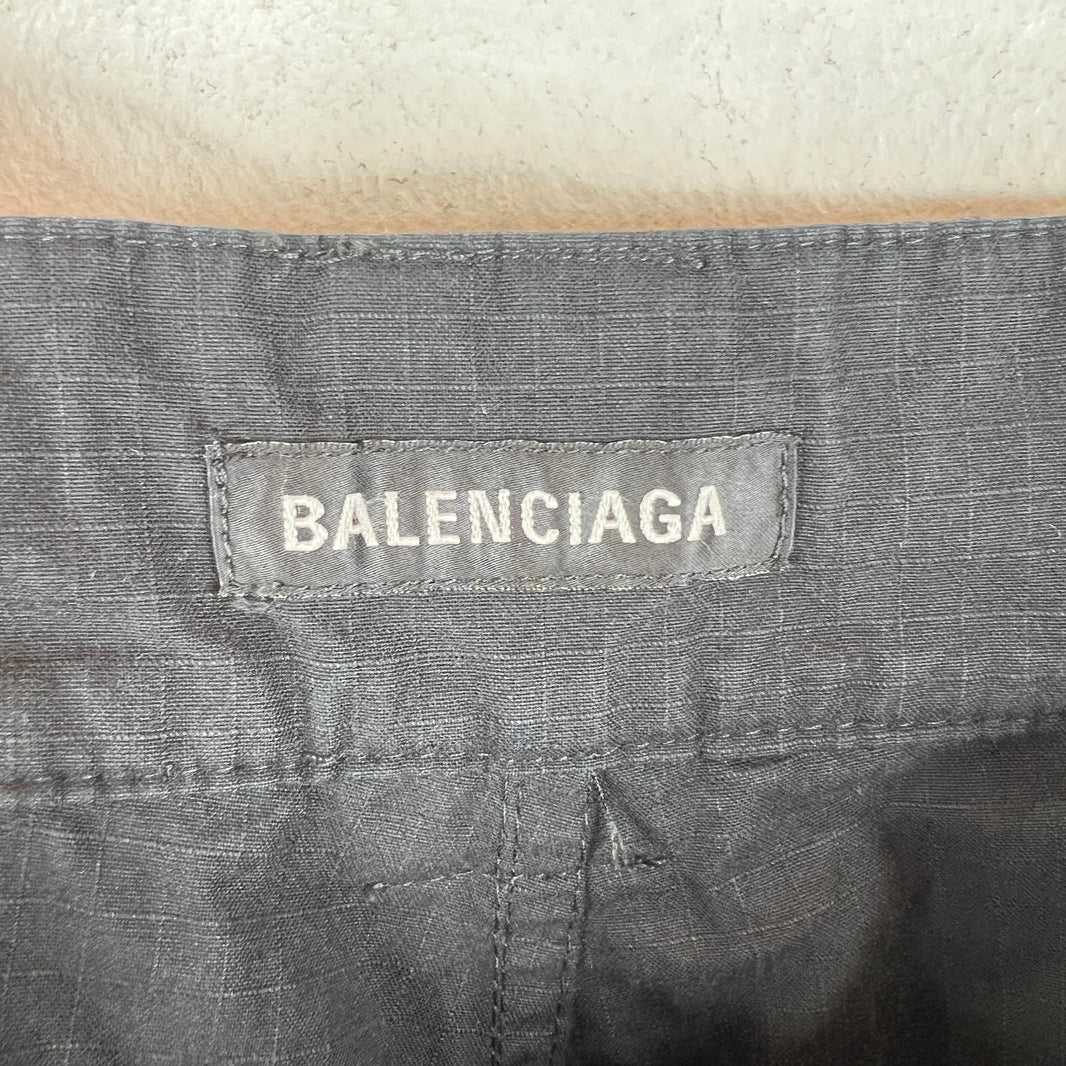 Balenciaga Distressed Ripstop Double Layer Cargo Pants