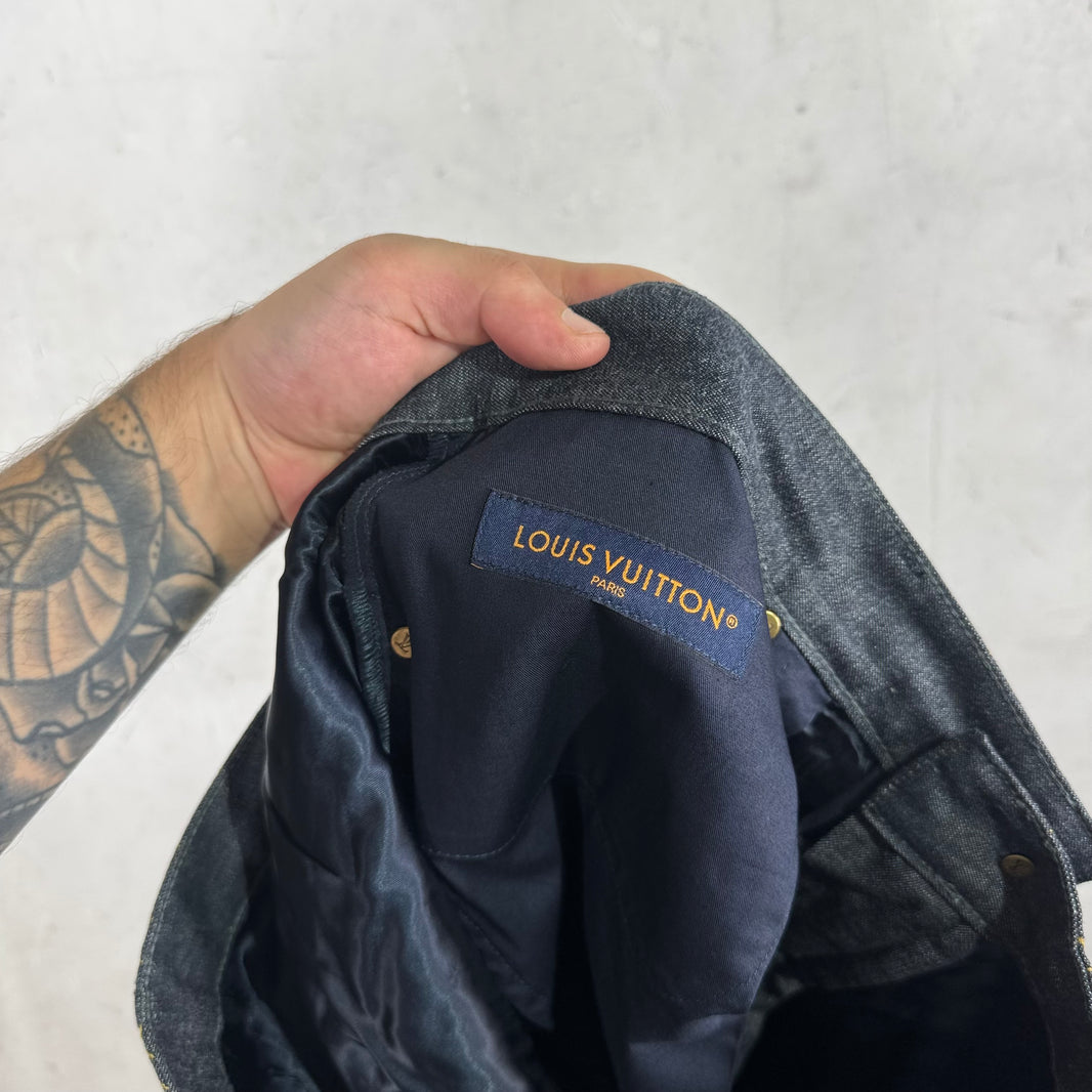 Louis Vuitton Loose Arabesque Embroidered Monogram Jeans