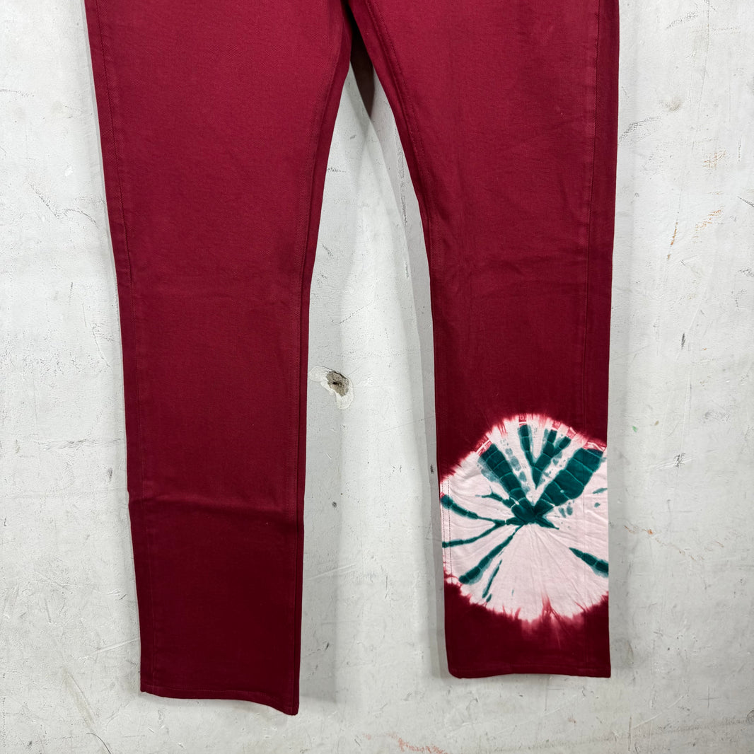 Calvin Klein 205W39NYC Red Tie-Dye Jeans