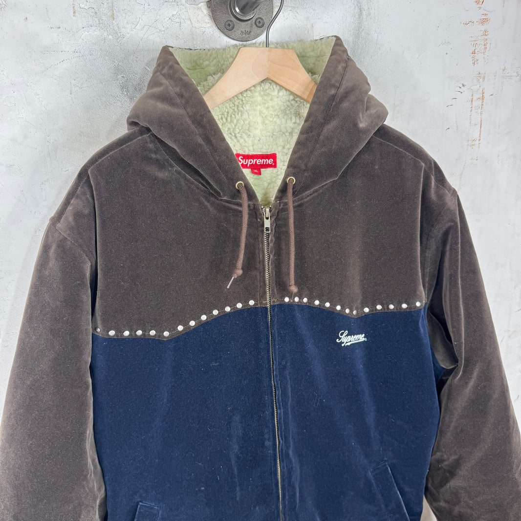 Supreme Velour Studded Fleece Lined Jacket