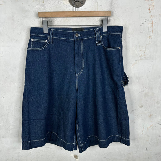 Simone Rocha Jeweled Carpenter Denim Shorts