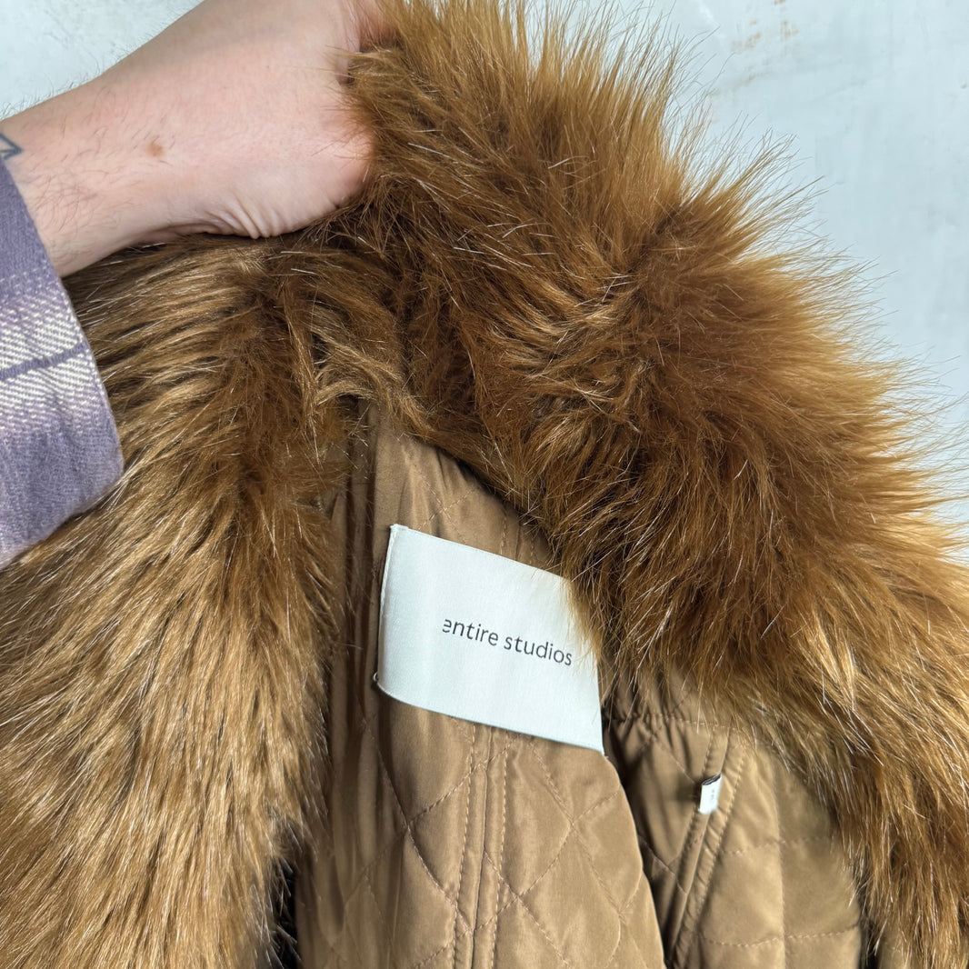 Entire Studios Faux Fur Hunch Cropped Jacket