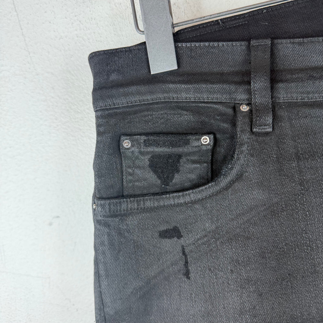 Amiri Waxed Skinny Jeans
