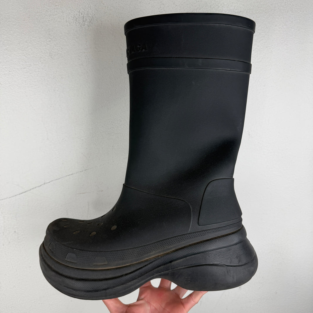 Balenciaga Black Croc Boots
