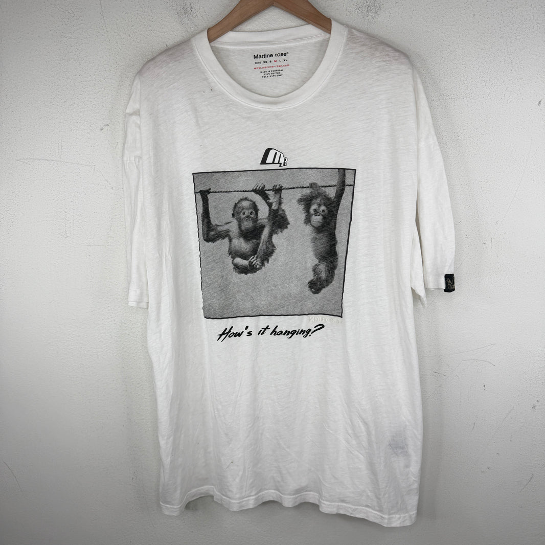 Martine Rose White Oversized How's It Hanging T-Shirt