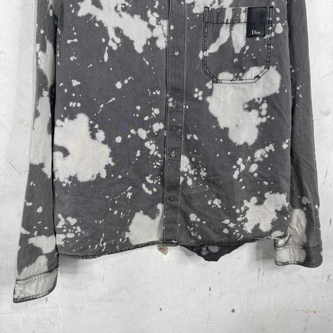 Dior Bleached Snap Button Denim Shirt