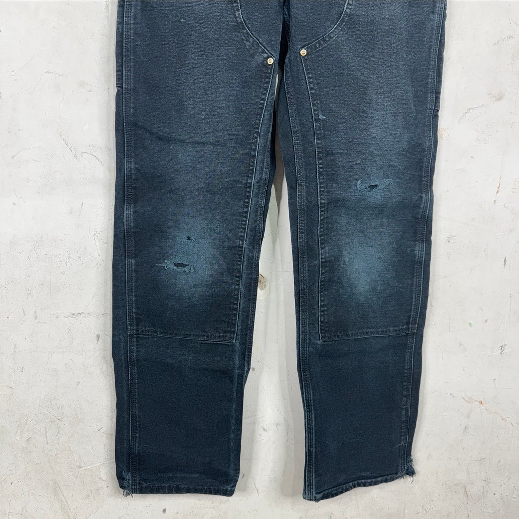 Carhartt Faded Black Smoked Double Knees