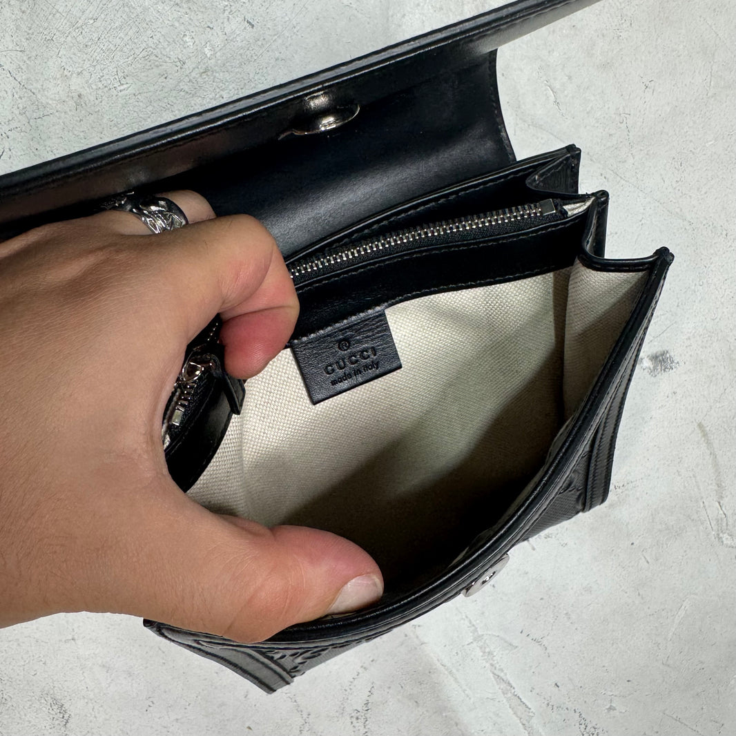 Gucci Flap Embossed Monogram Crossbody