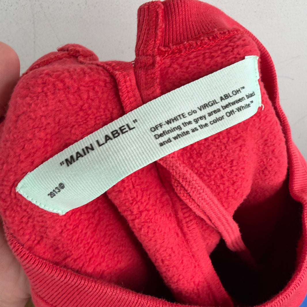 Off White Business Casual Red Crewneck