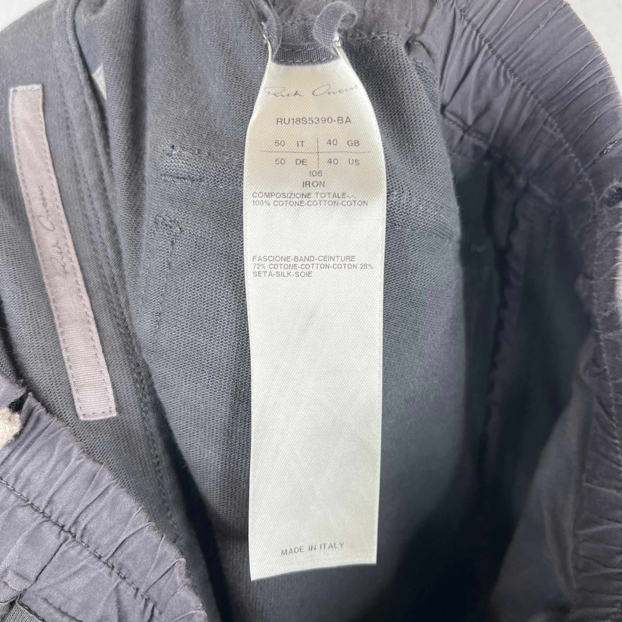 Rick Owens Grey Mastodon Jogger Sweatpants