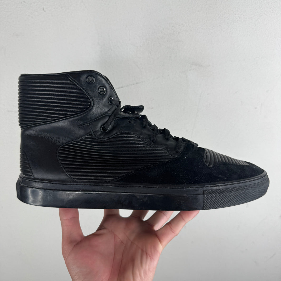 Balenciaga Cotes Pleated Black Sneakers
