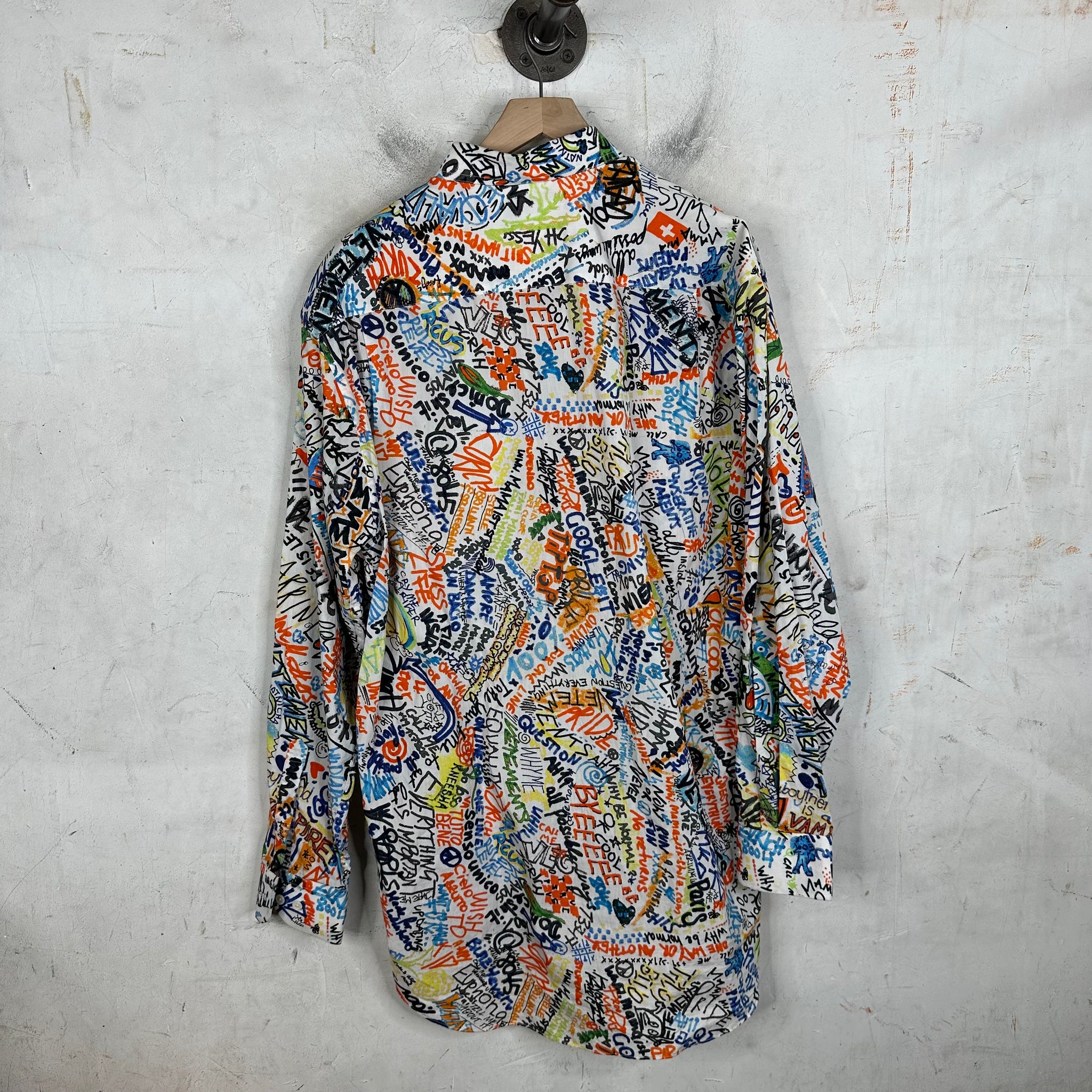 Vetements Graffiti Button Up L/S Shirt