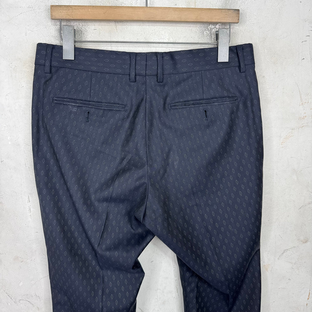 Gucci Diamond Weave Navy 2 Piece Suit Set