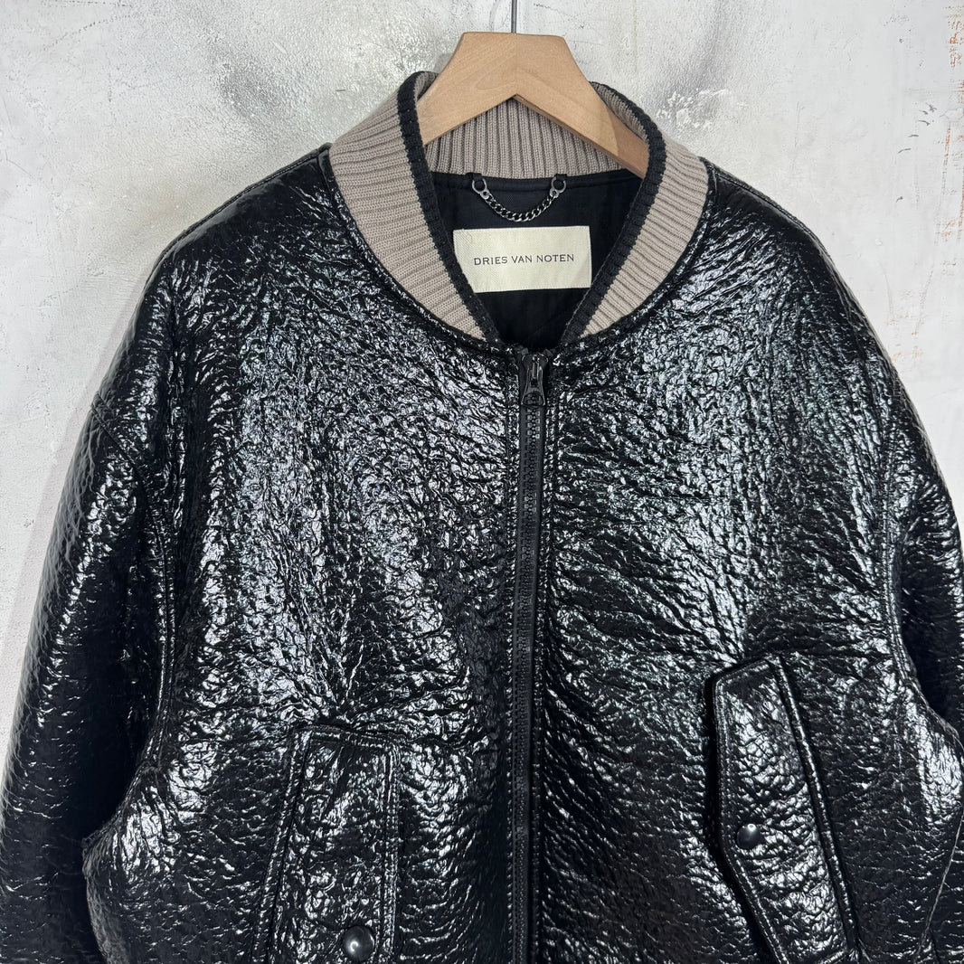 Dries Van Noten PVC Coated Back Zip Bomber