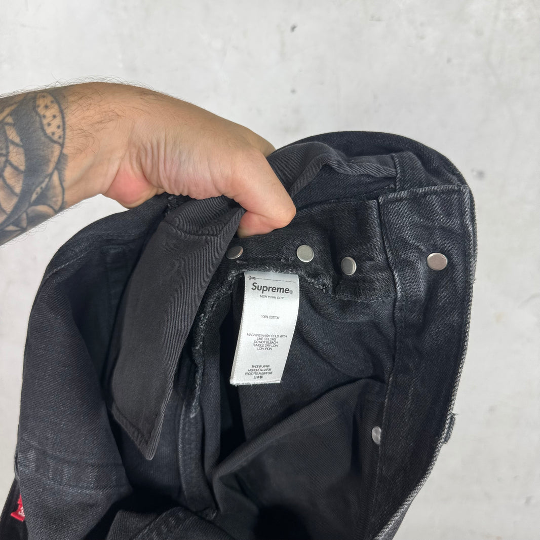 Supreme Black Selvedge Loose Fit Jeans