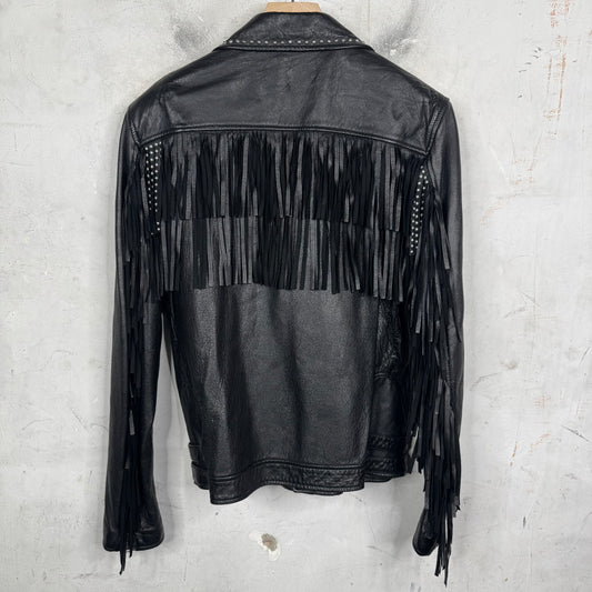 Saint Laurent Fringe Leather Perfecto Jacket