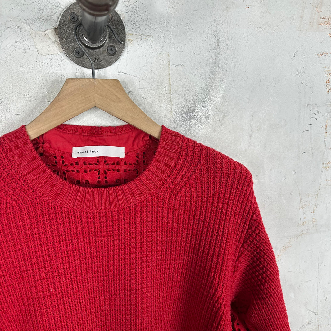 Sacai Paneled Knit Sweater