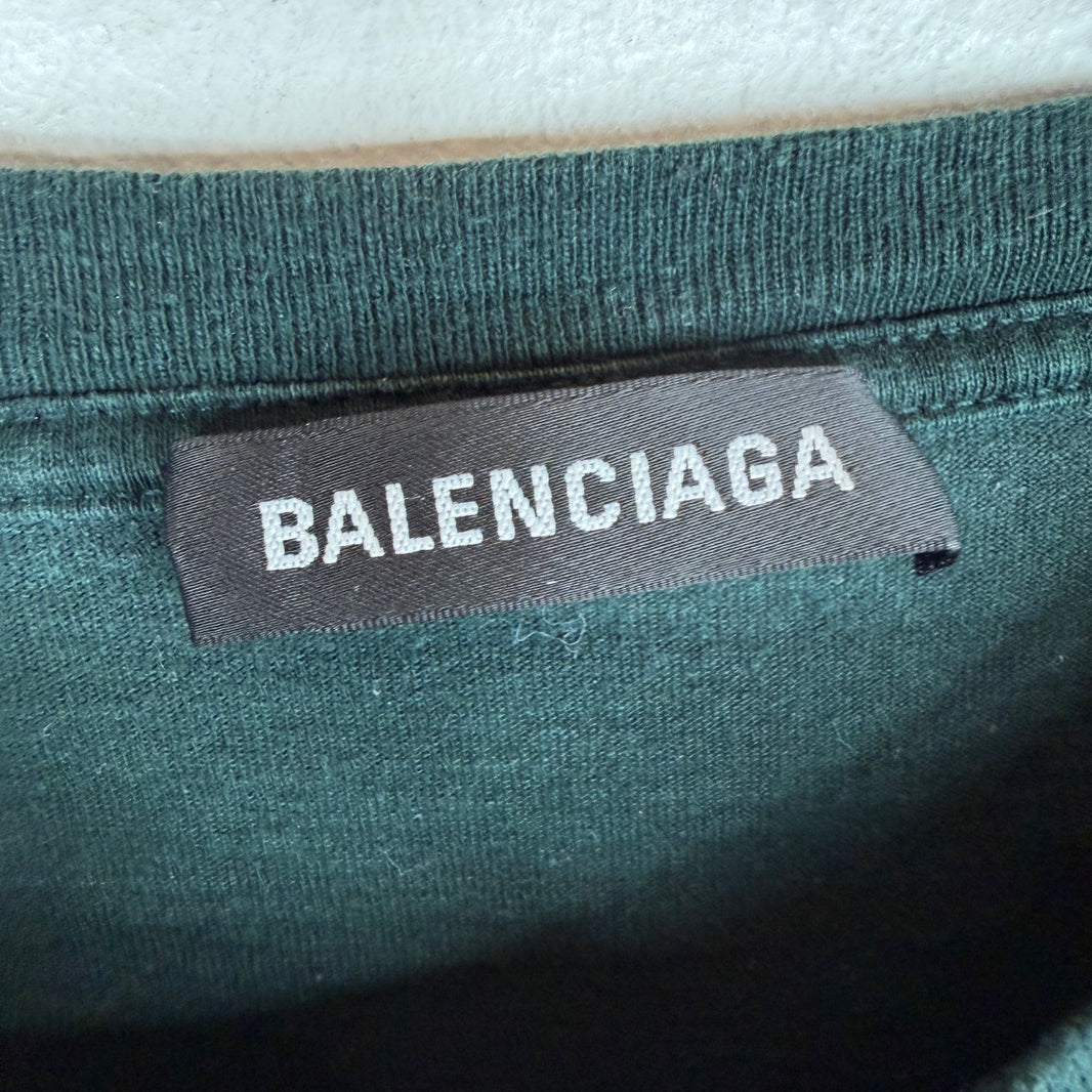 Balenciaga Green Copyright Logo T-Shirt